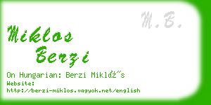 miklos berzi business card